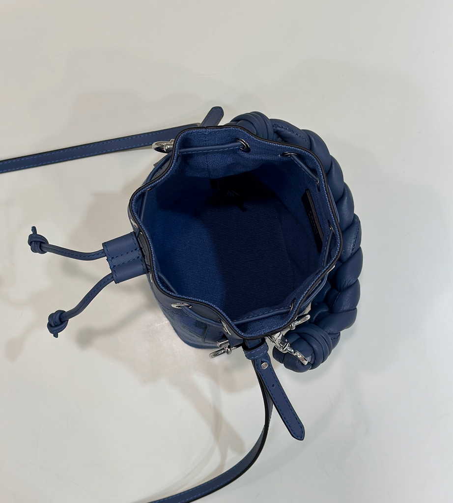 Fendi Bucket Bag Mon Tresor 8BS010 Blue FF canvas mini-bag - Default Title - View 9