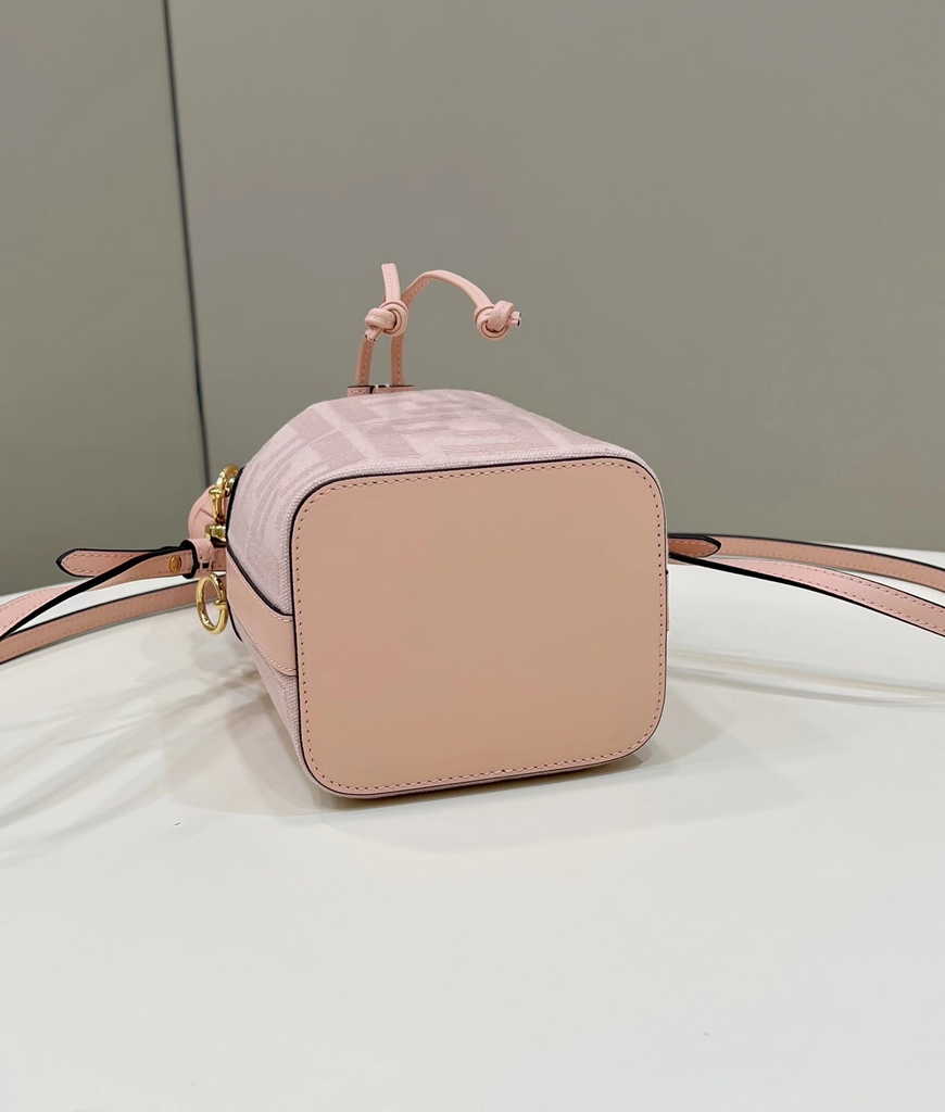 Fendi Bucket Bag Mon Tresor 8BS010 Pink FF canvas mini-bag - Default Title - View 4