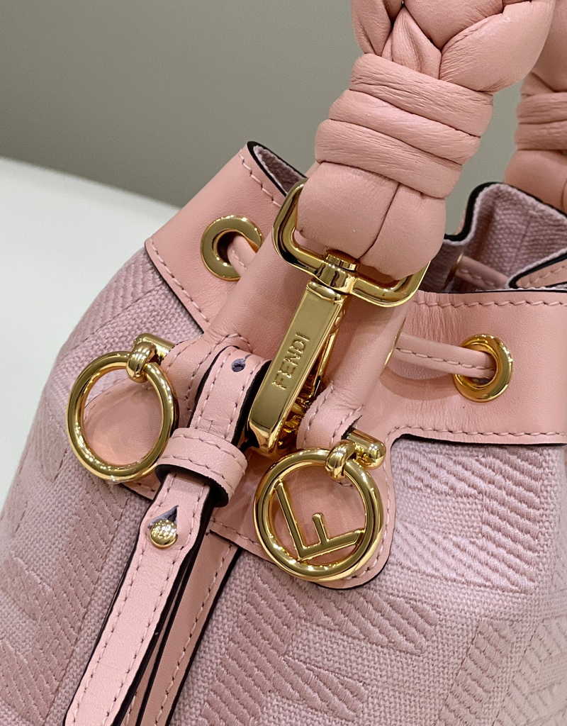 Fendi Bucket Bag Mon Tresor 8BS010 Pink FF canvas mini-bag - Default Title - View 5
