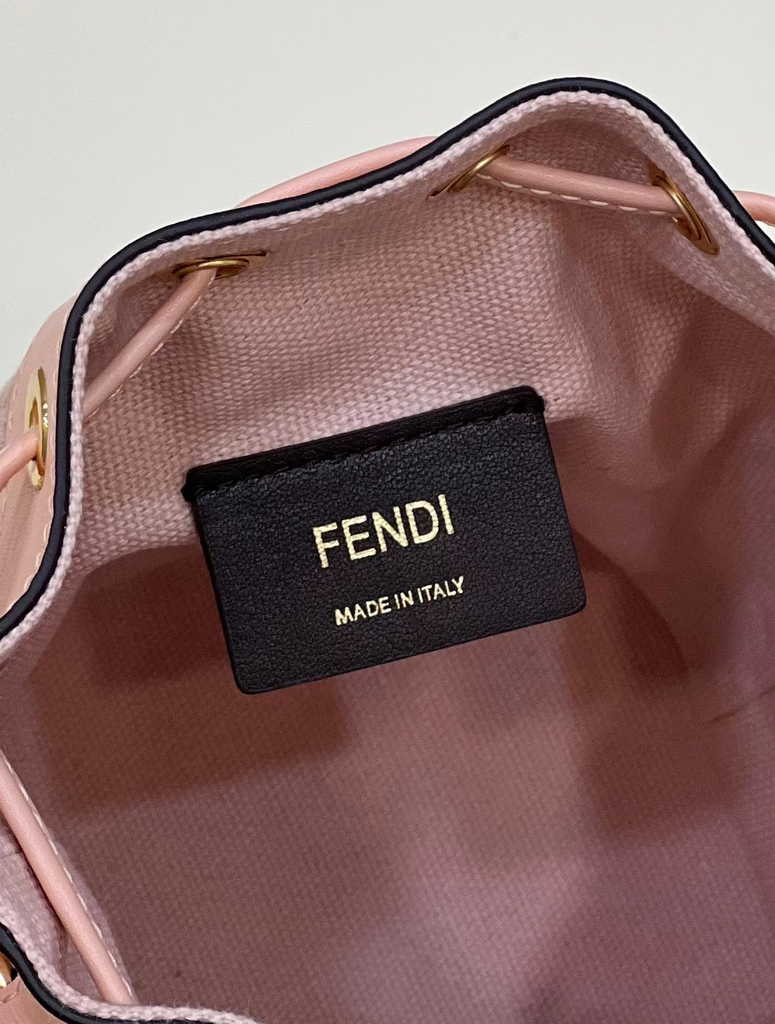 Fendi Bucket Bag Mon Tresor 8BS010 Pink FF canvas mini-bag - Default Title - View 6