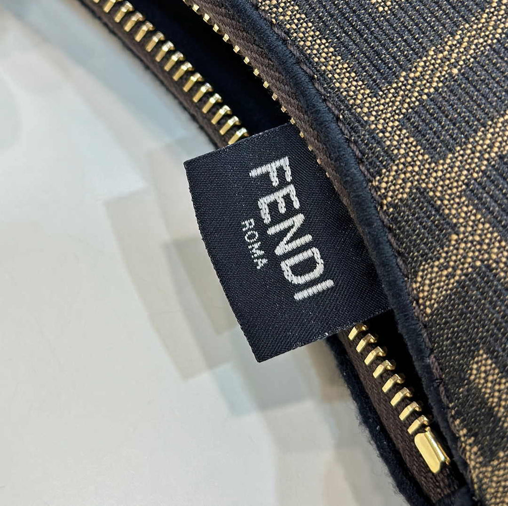 Fendi Nano Fendigraphy 7AS089 Brown FF leather charm - Default Title - View 7