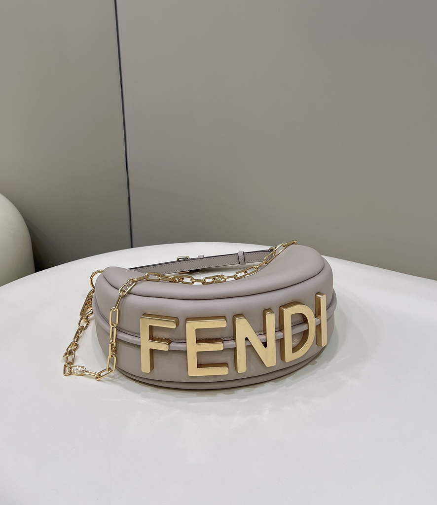 Fendi Fendigraphy Small Gray leather bag 8BR798 - Default Title - View 2
