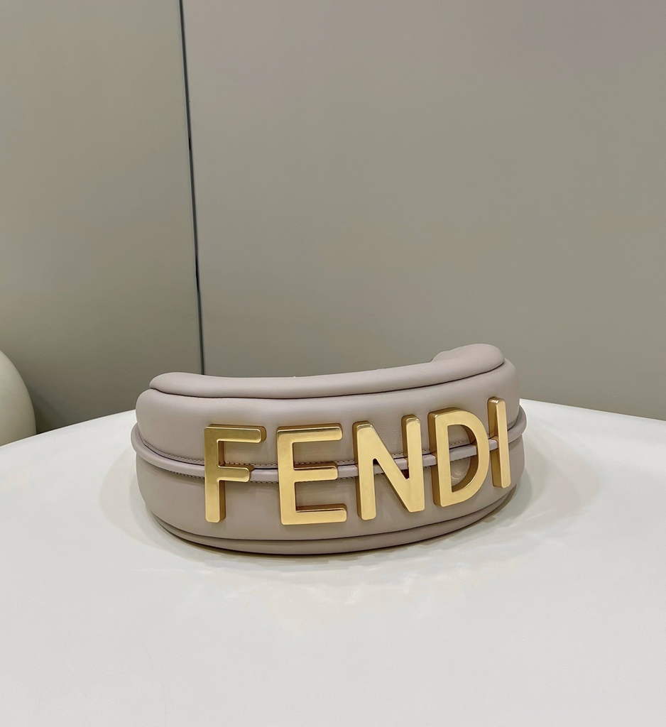 Fendi Fendigraphy Small Gray leather bag 8BR798 - Default Title - View 5