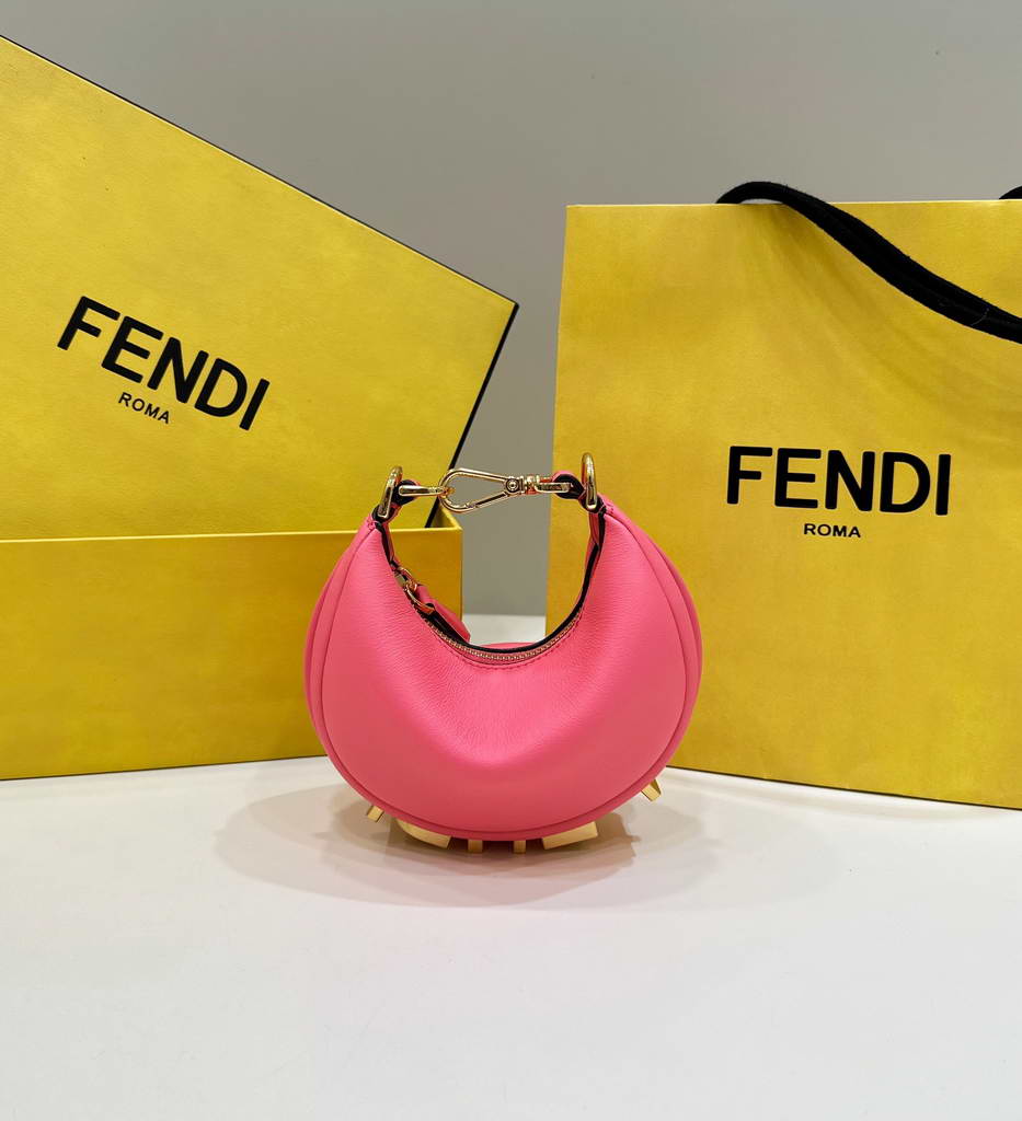 Fendi Nano Fendigraphy 7AS089 Pink leather charm 80059S - Default Title - View 1