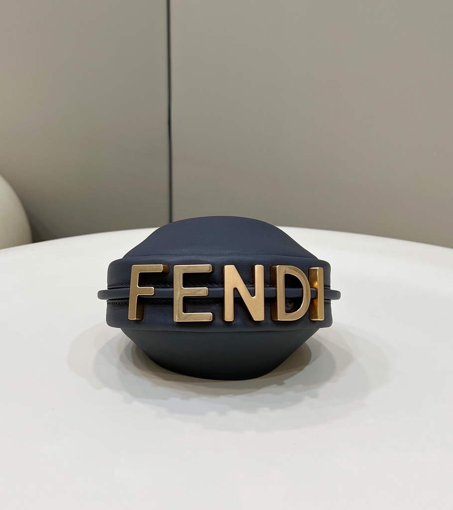 Fendi Nano Fendigraphy 7AS089 Black leather charm - Default Title - View 3