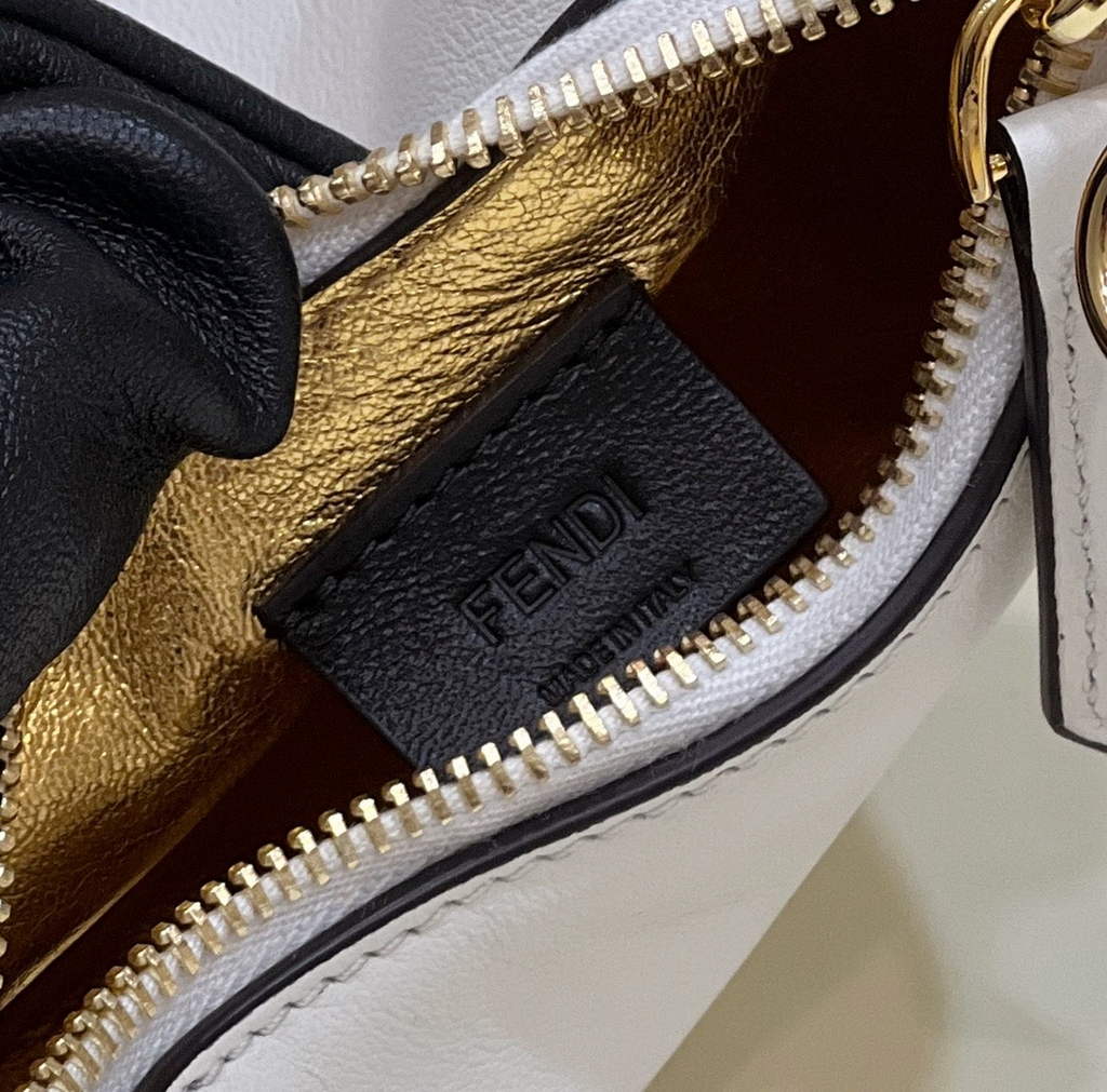Fendi Nano Fendigraphy 7AS089 white leather charm - Default Title - View 7