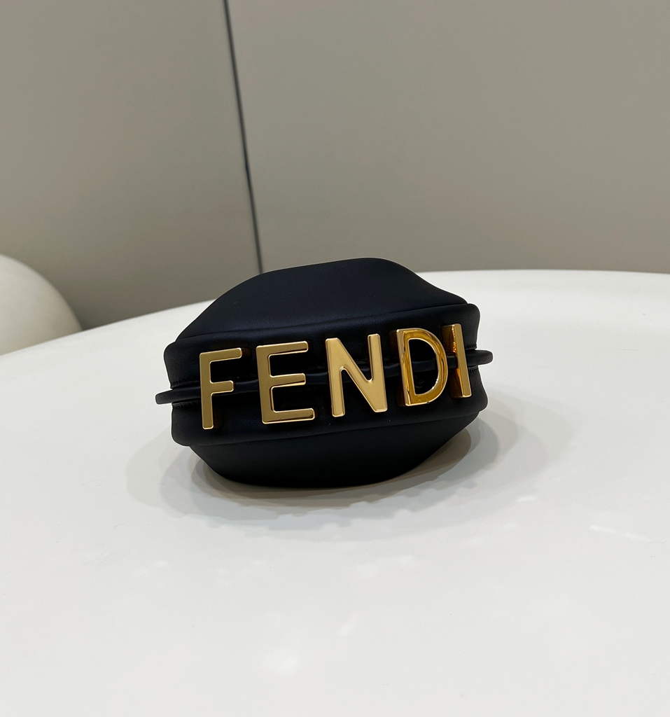 Fendi Nano Fendigraphy 7AS089 leather charm Black - Default Title - View 6