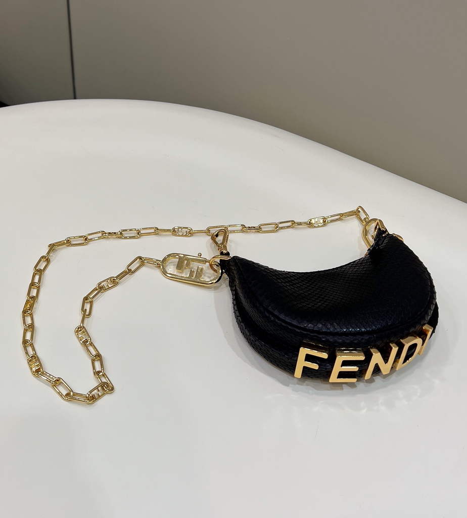 Fendi Nano Fendigraphy 7AS089 Black Snake leather - Default Title - View 3