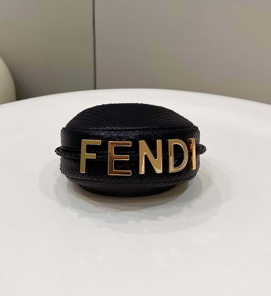 Fendi Nano Fendigraphy 7AS089 Black Snake leather - Default Title - View 4