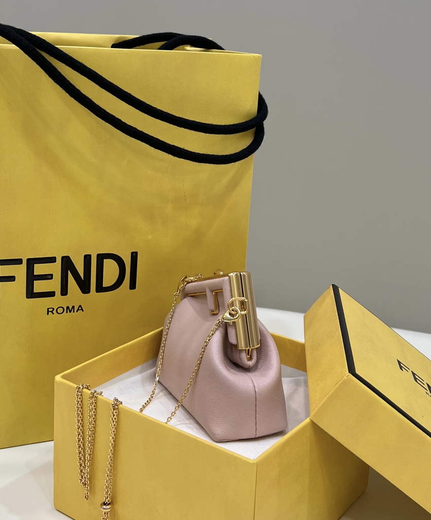 Fendi Nano First Charm Shoulder Bag 7AS051 Pink Leather - Default Title - View 3