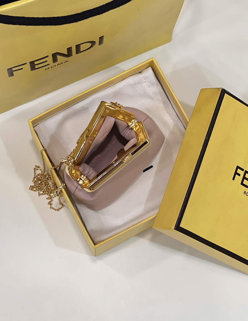 Fendi Nano First Charm Shoulder Bag 7AS051 Pink Leather - Default Title - View 5