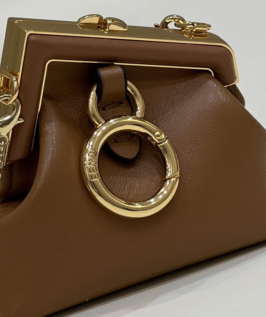 Fendi Nano First Charm Shoulder Bag 7AS051 Brown Leather - Default Title - View 9