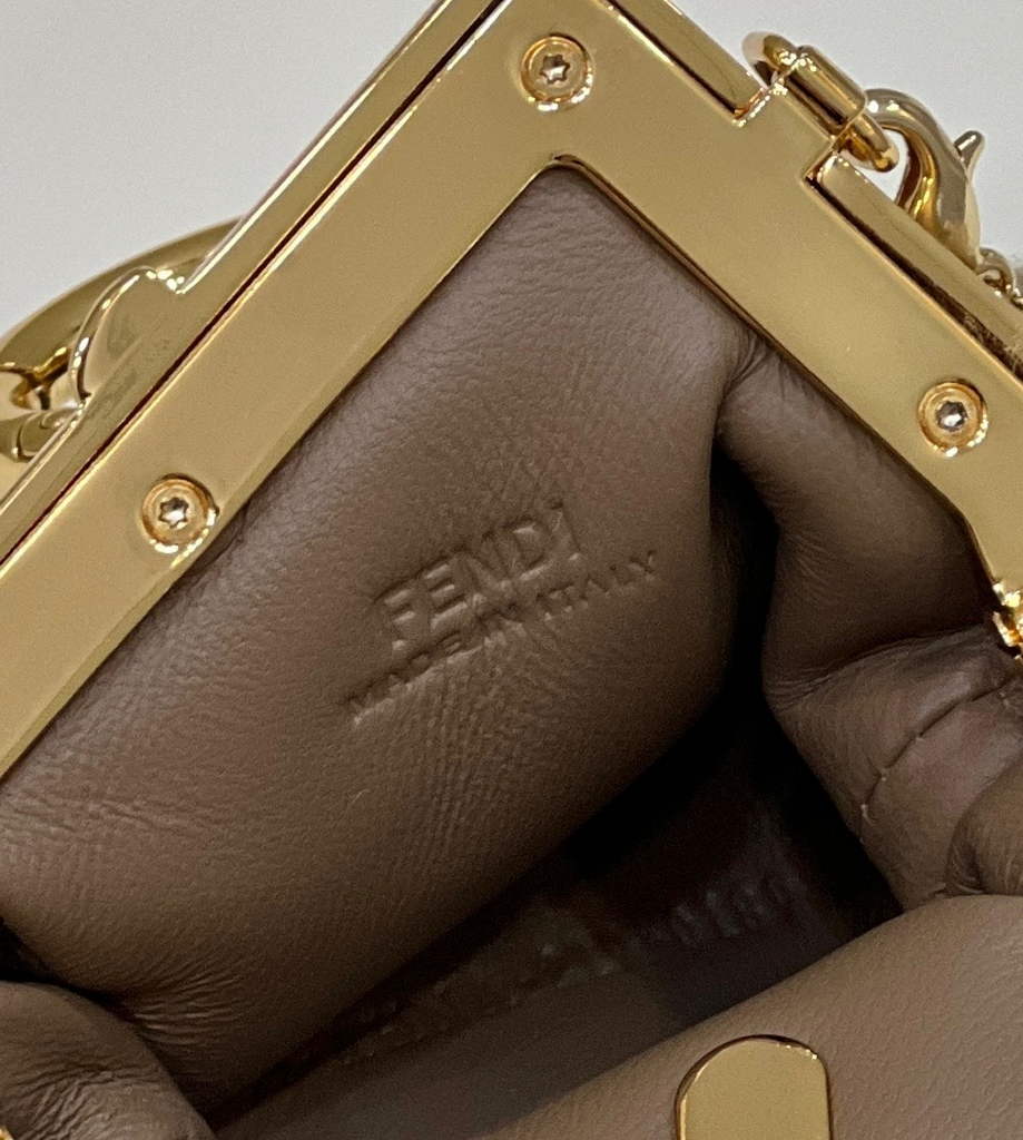 Fendi Nano First Charm Shoulder Bag 7AS051 Kkaki sheepskin bag - Default Title - View 8