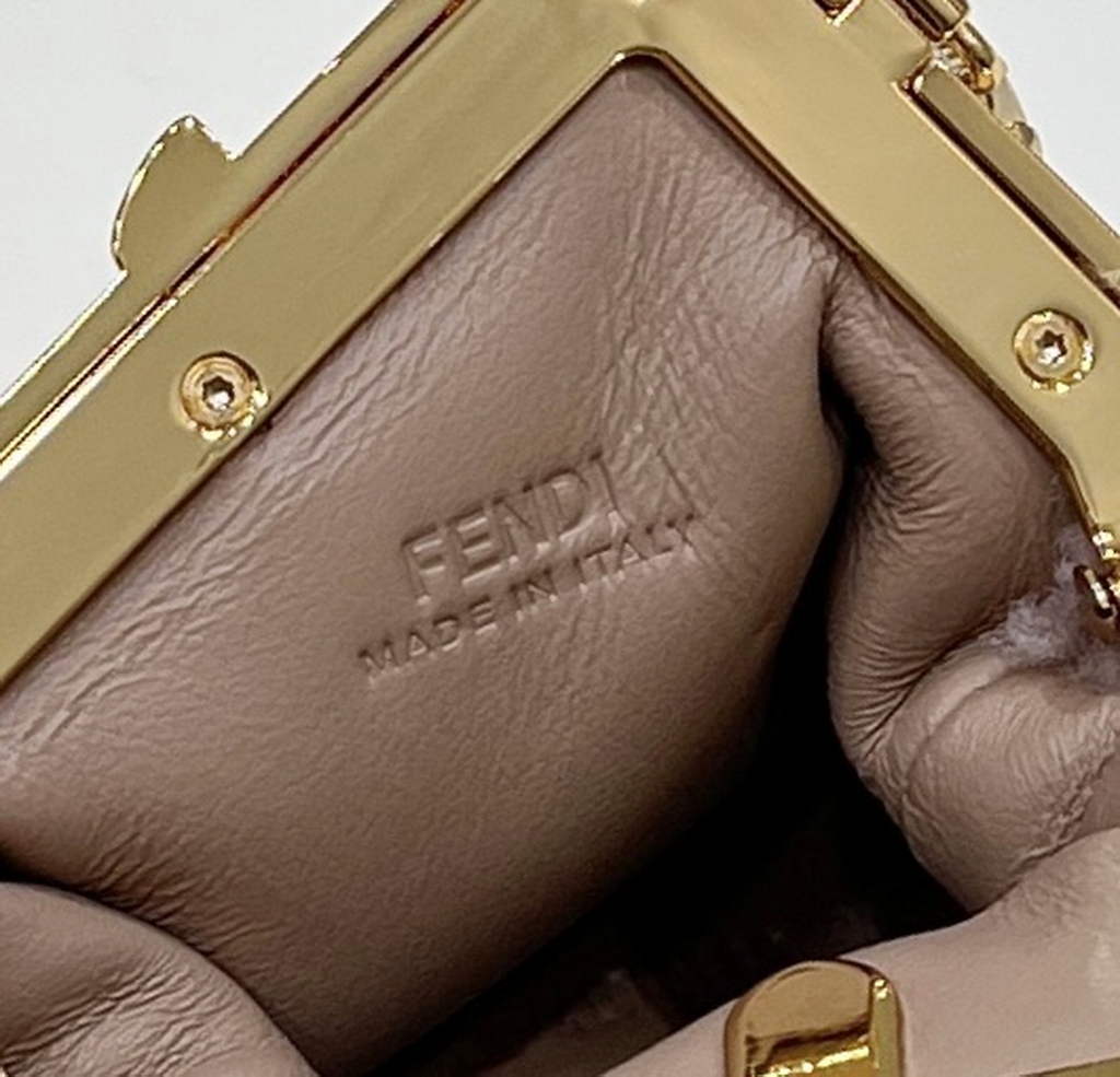 Fendi Nano First Charm Shoulder Bag 7AS051 Pink sheepskin bag - Default Title - View 7