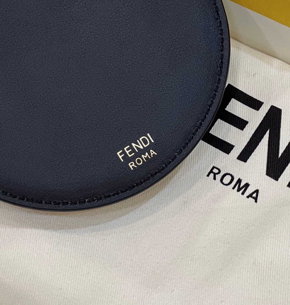 Fendi O’Lock Phone Pouch 7AS055 Black leather pouch - Default Title - View 6