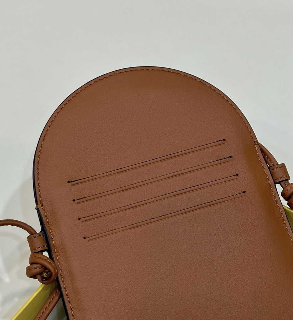 Fendi O’Lock Phone Pouch 7AS055 Brown leather pouch - Default Title - View 4