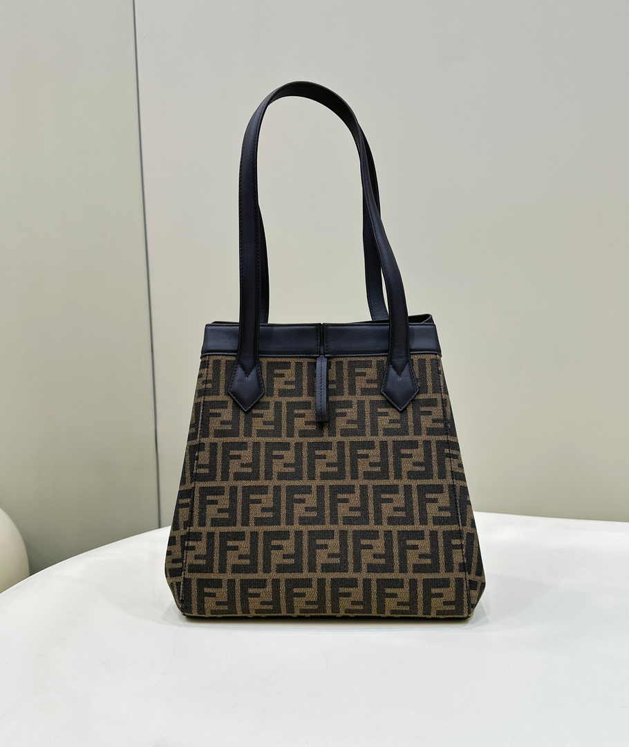 Fendi Origami Medium 8BH414 Brown FF jacquard fabric bag - Default Title - View 5