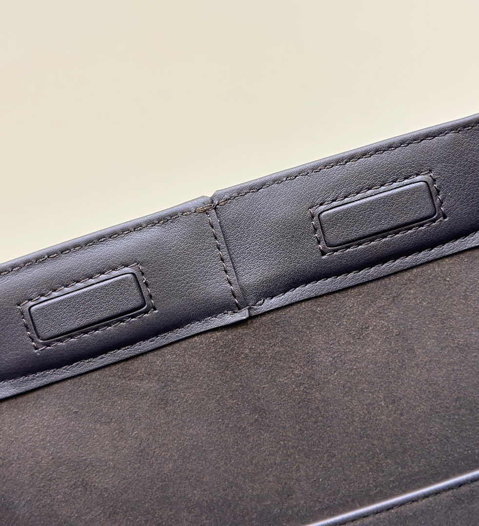 Fendi Origami Medium 8BH414 Brown FF jacquard fabric bag - Default Title - View 8