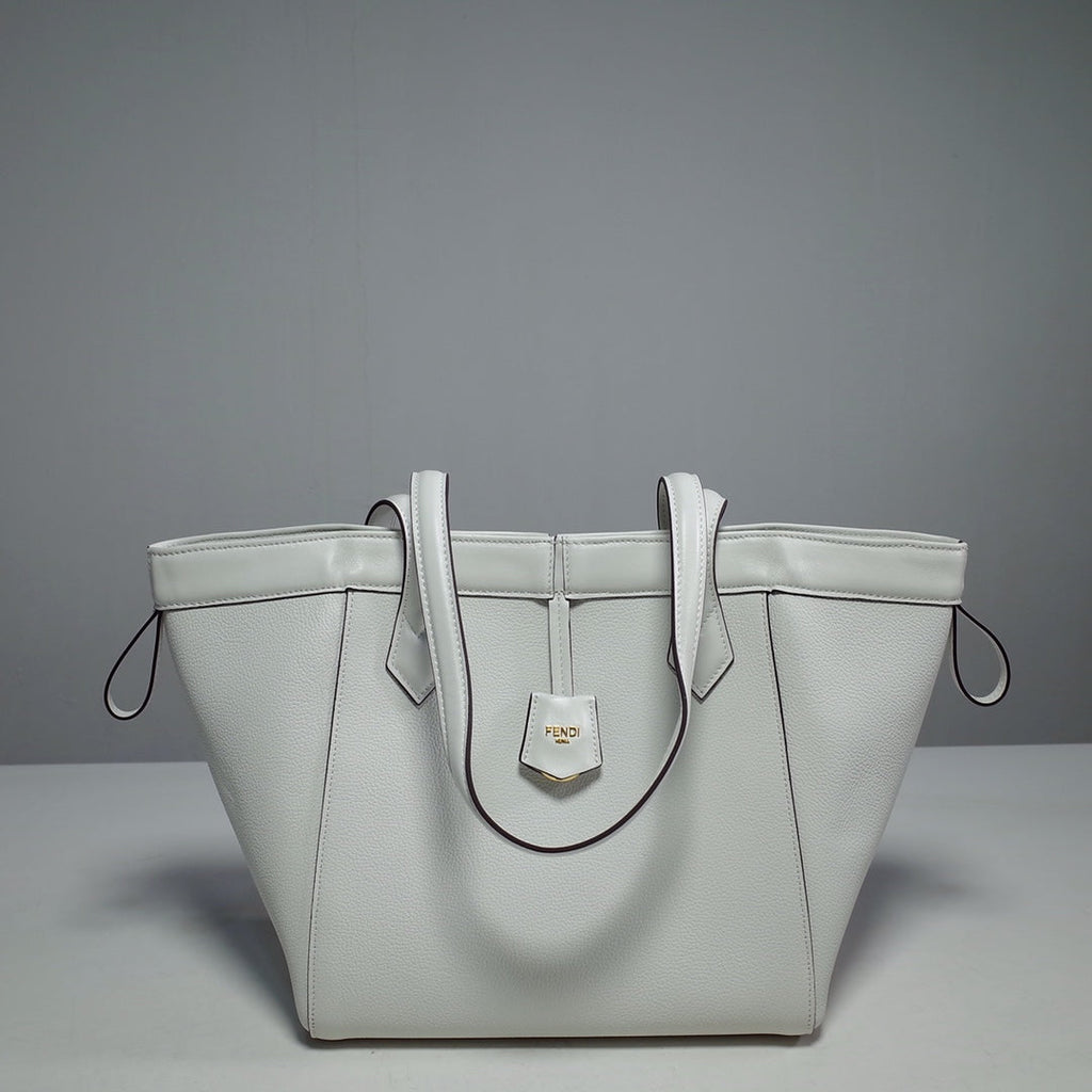 Fendi Origami Medium 8BH414 White leather bag - Default Title - View 1