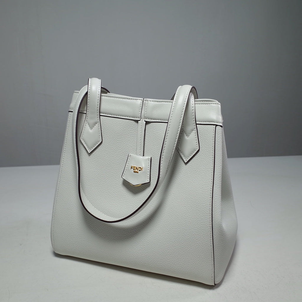 Fendi Origami Medium 8BH414 White leather bag - Default Title - View 5