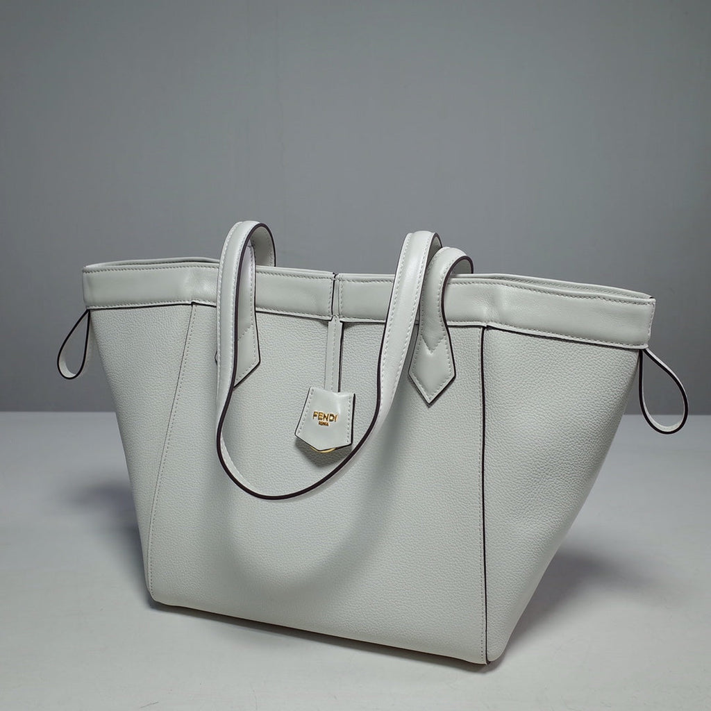 Fendi Origami Medium 8BH414 White leather bag - Default Title - View 9