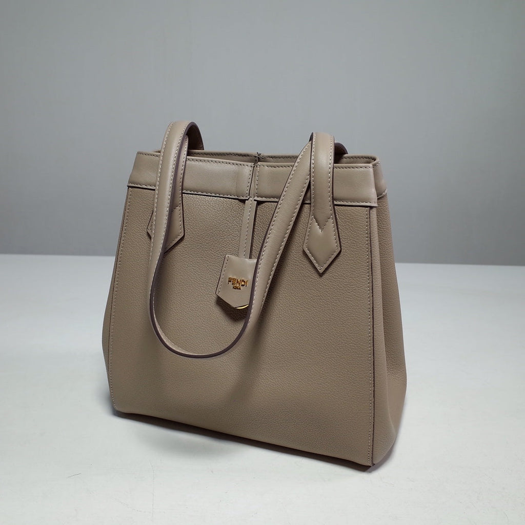Fendi Origami Medium 8BH414 Dove gray leather bag - Default Title - View 5