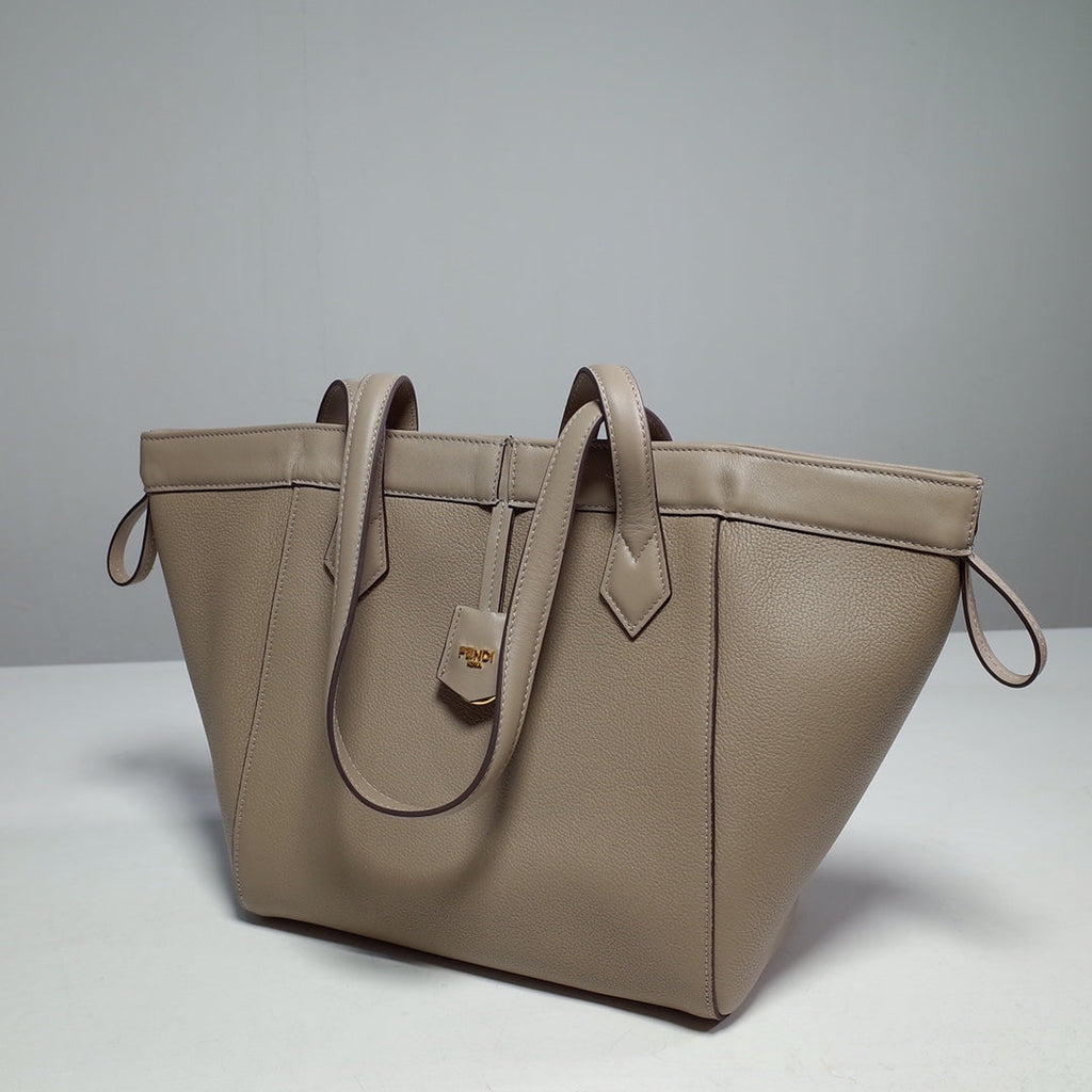 Fendi Origami Medium 8BH414 Dove gray leather bag - Default Title - View 9