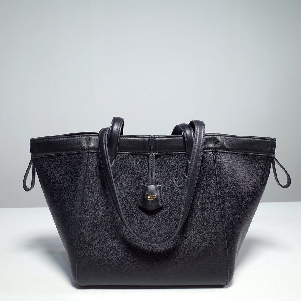Fendi Origami Medium 8BH414 Black leather bag - Default Title - View 1