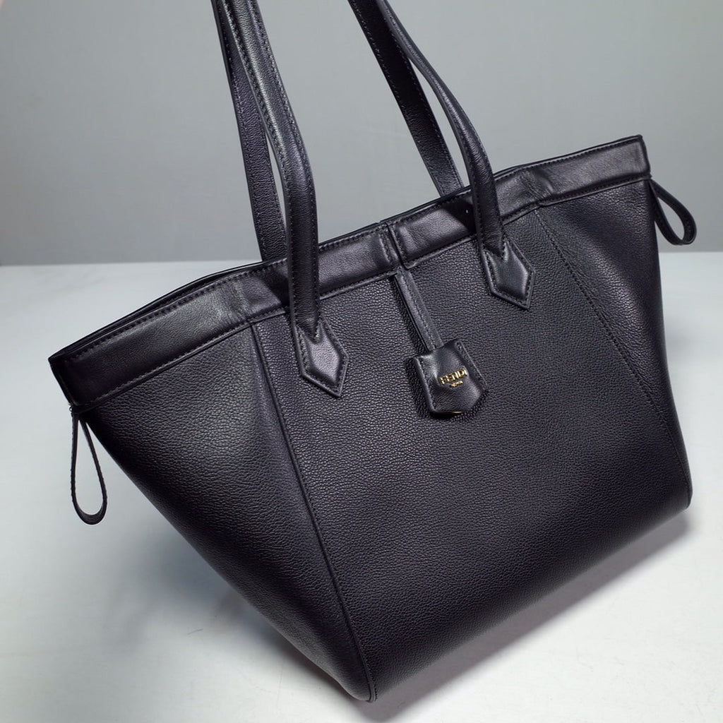 Fendi Origami Medium 8BH414 Black leather bag - Default Title - View 2