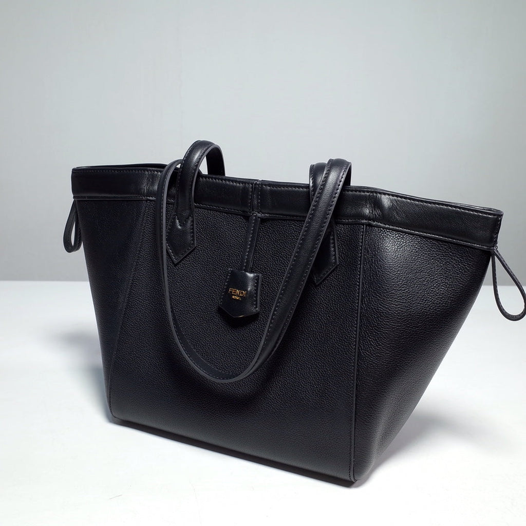Fendi Origami Medium 8BH414 Black leather bag - Default Title - View 4