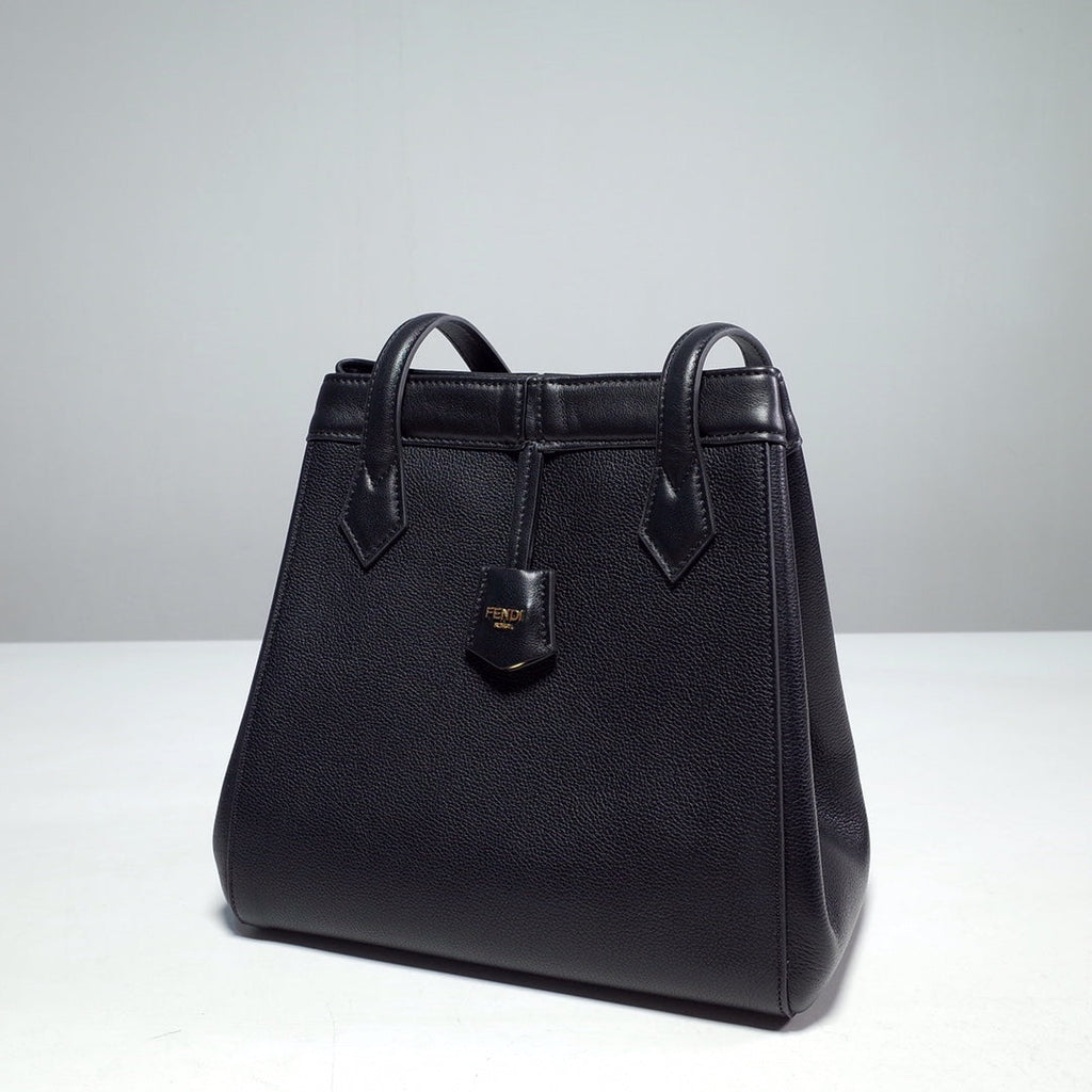 Fendi Origami Medium 8BH414 Black leather bag - Default Title - View 5