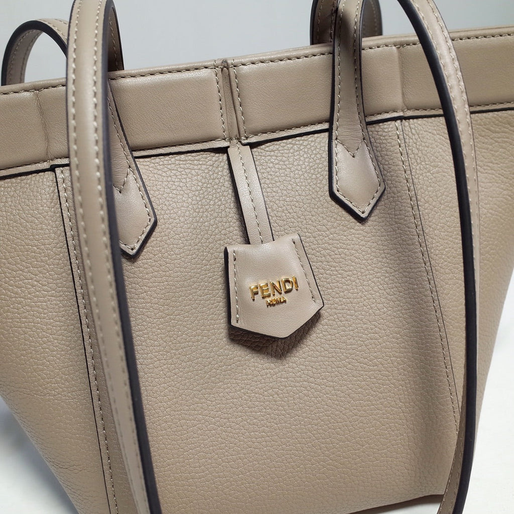 Fendi Origami Mini 8BS083 Dove gray leather bag - Default Title - View 5