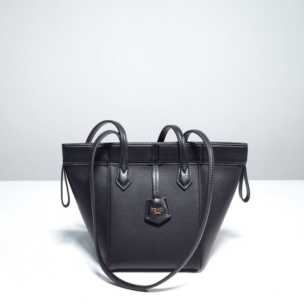 Fendi Origami Mini 8BS083 Black leather bag - Default Title - View 1