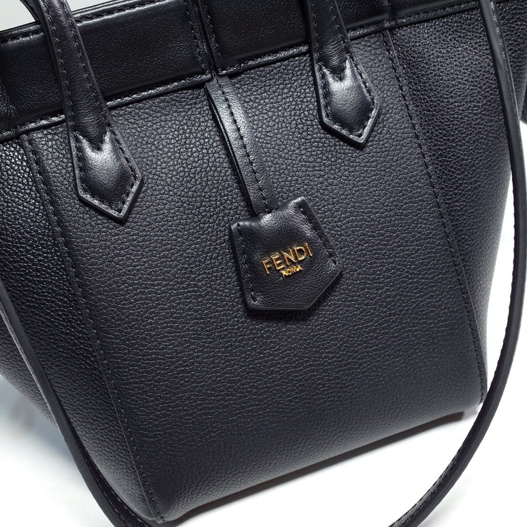 Fendi Origami Mini 8BS083 Black leather bag - Default Title - View 4