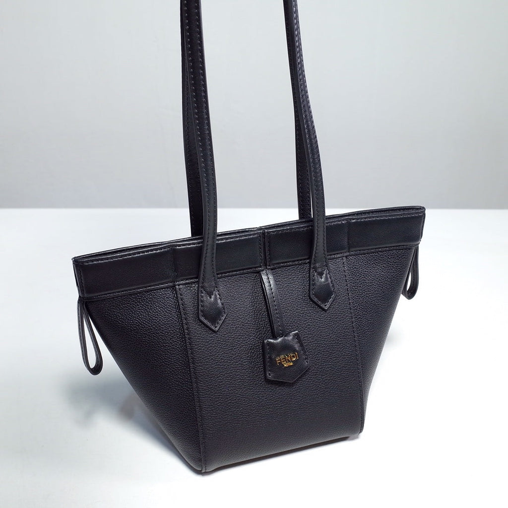 Fendi Origami Mini 8BS083 Black leather bag - Default Title - View 9
