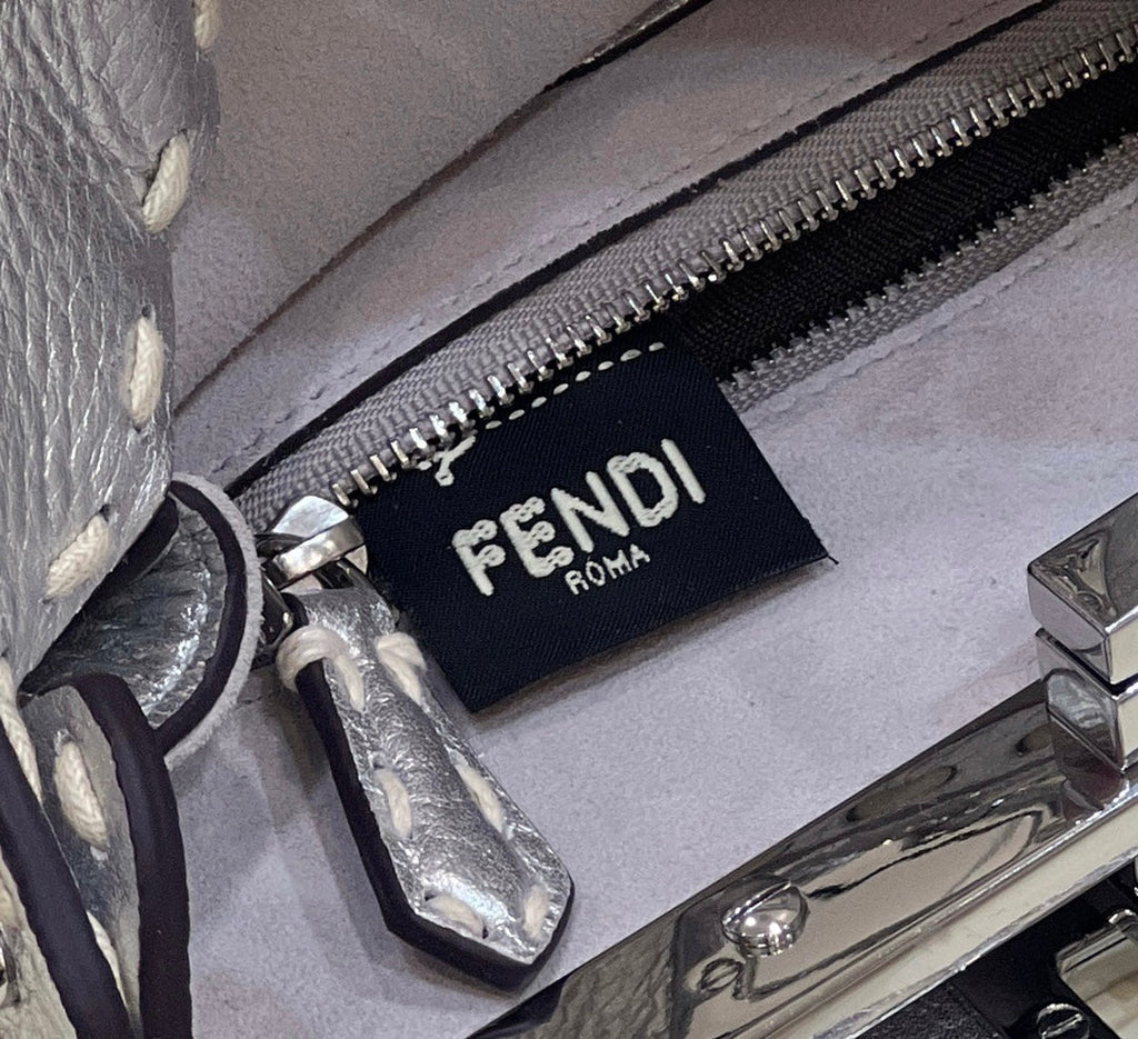 Fendi Peekaboo Mini Selleria Bag 8BN244 Silver - 18 cm × 11 cm × 23 cm / Silver - View 4