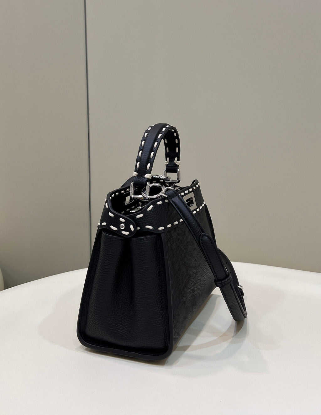 Fendi Peekaboo Mini Selleria Bag 8BN244 Black - 18 cm × 11 cm × 23 cm / Black - View 2