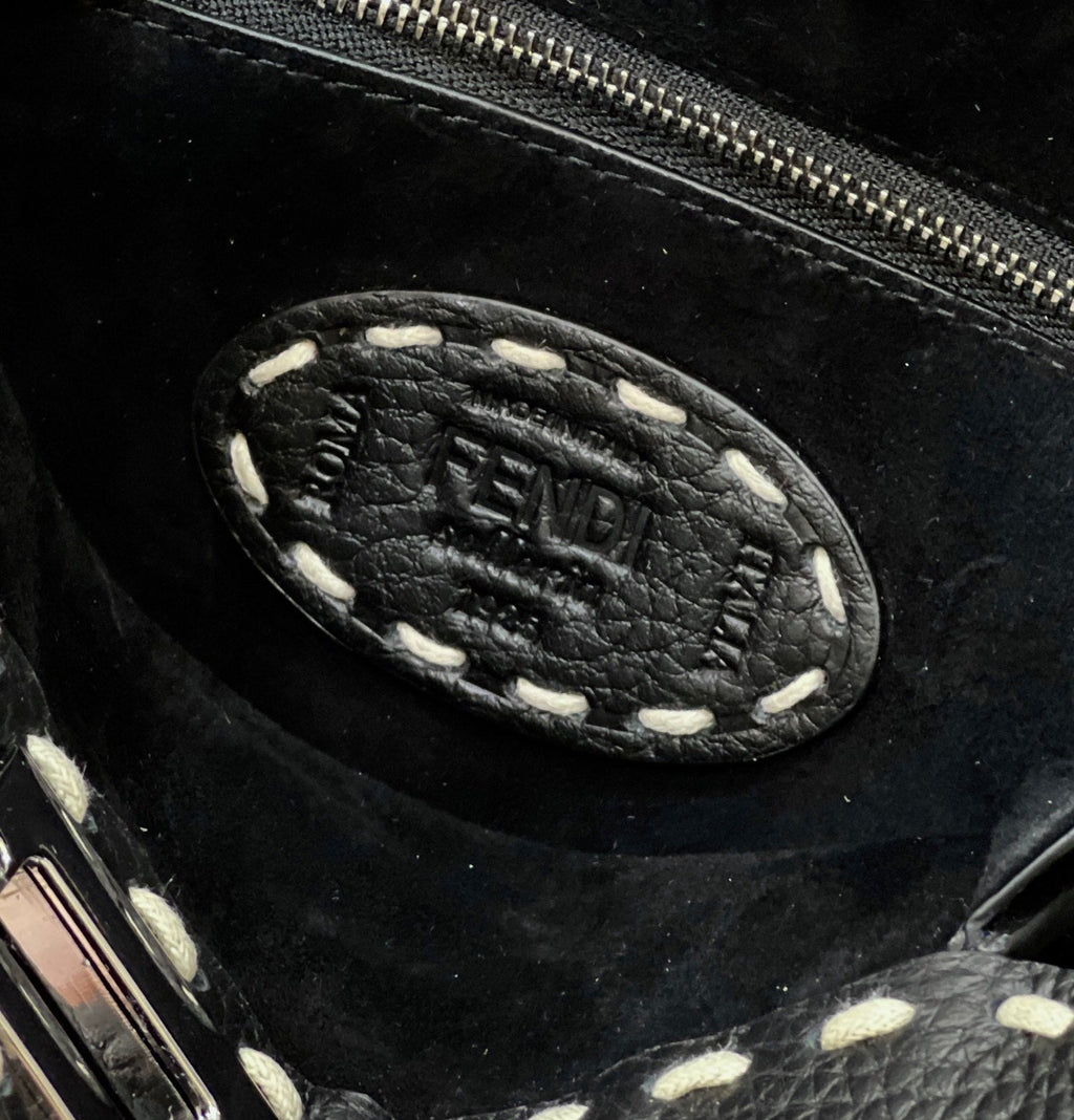 Fendi Peekaboo Mini Selleria Bag 8BN244 Black - 18 cm × 11 cm × 23 cm / Black - View 6