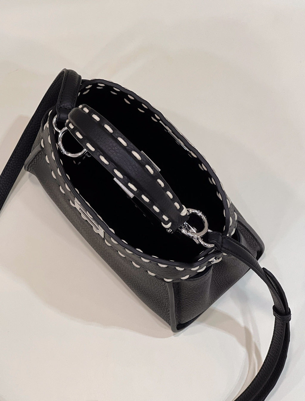 Fendi Peekaboo Mini Selleria Bag 8BN244 Black - 18 cm × 11 cm × 23 cm / Black - View 8