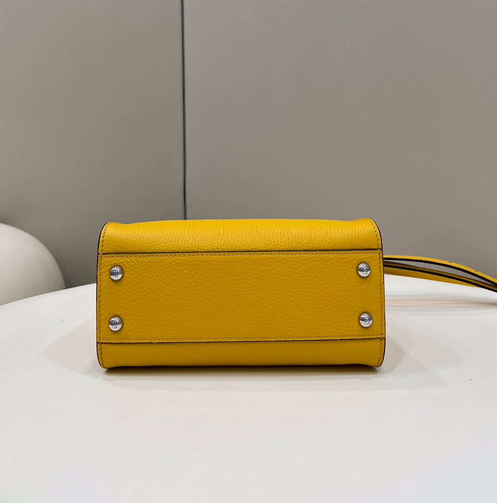 Fendi Peekaboo Mini Selleria Bag 8BN244 Yellow - 18 cm × 11 cm × 23 cm / Yellow - View 3
