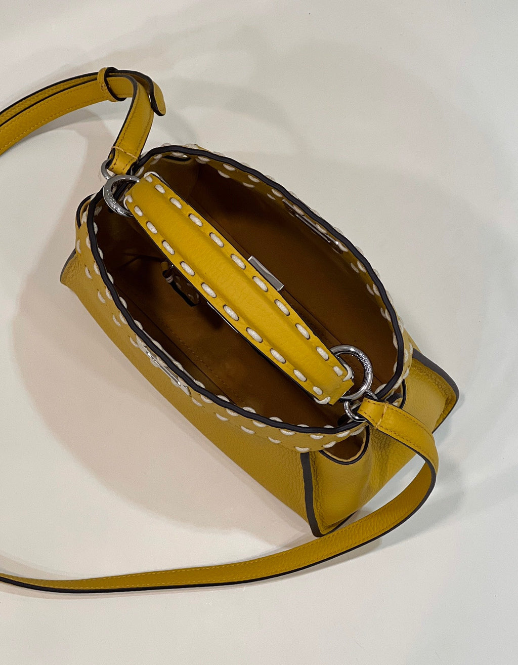 Fendi Peekaboo Mini Selleria Bag 8BN244 Yellow - 18 cm × 11 cm × 23 cm / Yellow - View 8