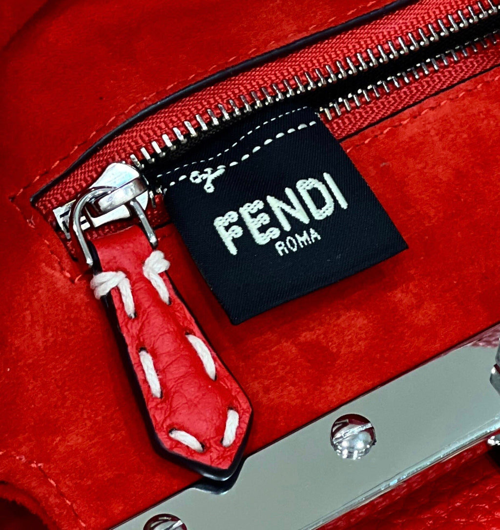 Fendi Peekaboo Mini Selleria Bag 8BN244 Red - 18 cm × 11 cm × 23 cm / Red - View 5