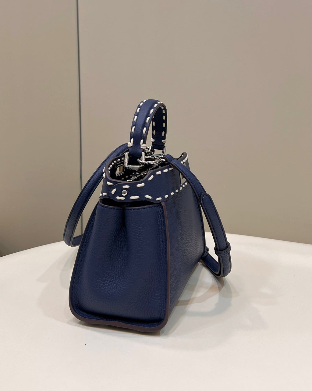 Fendi Peekaboo Mini Selleria Bag 8BN244 Navy Blue - 18 cm × 11 cm × 23 cm / Navy Blue - View 2