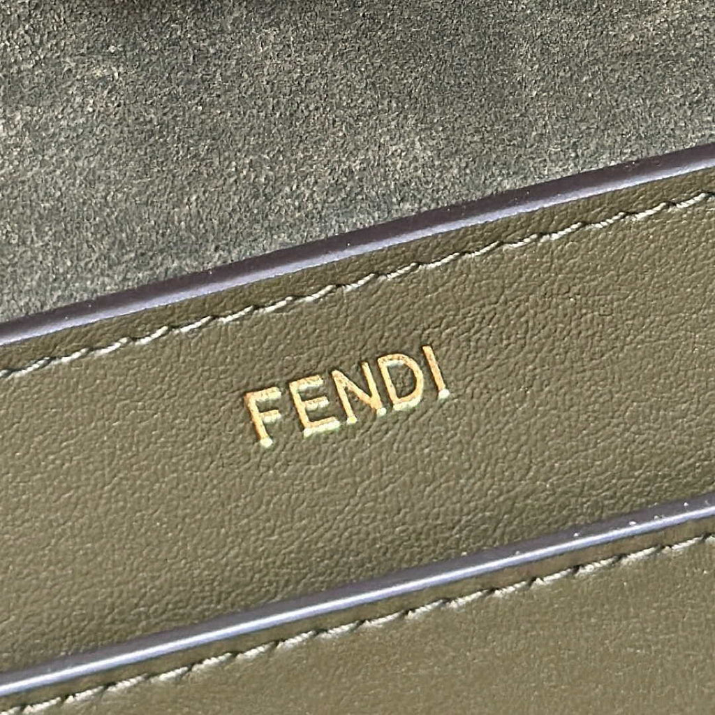 Fendi Peekaboo Soft Large Green Leather Bag 8BN358 - Default Title - View 7