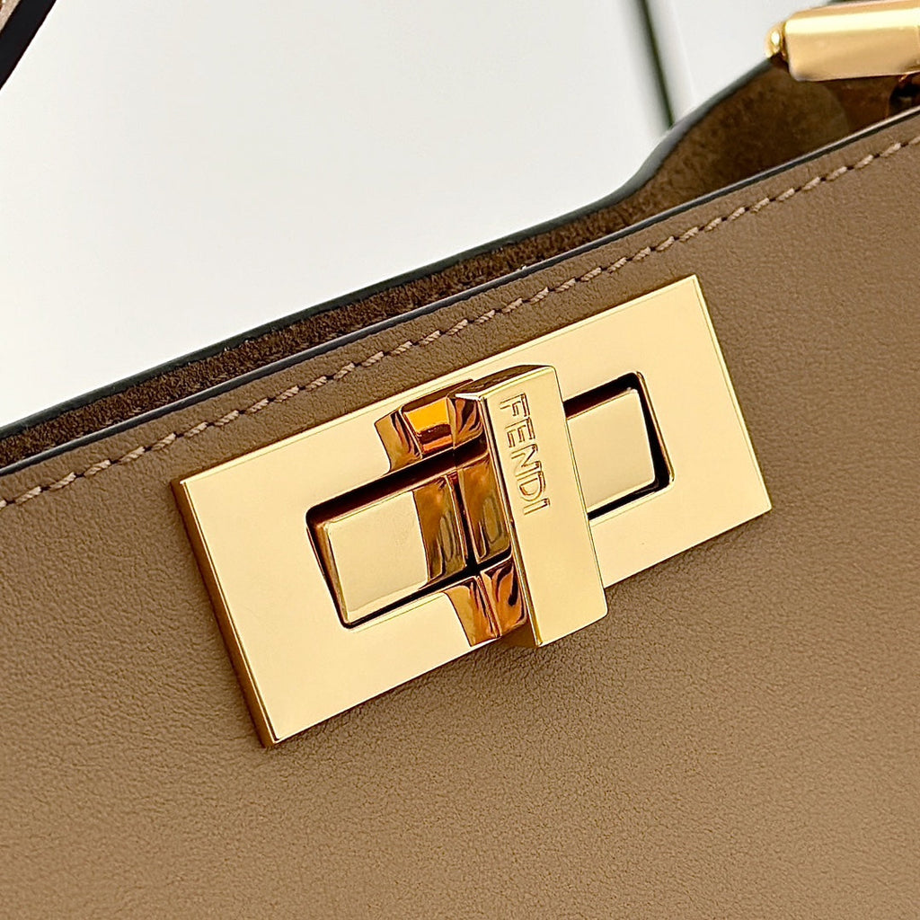 Fendi Peekaboo Soft Large Apricot Leather Bag 8BN358 - Default Title - View 6
