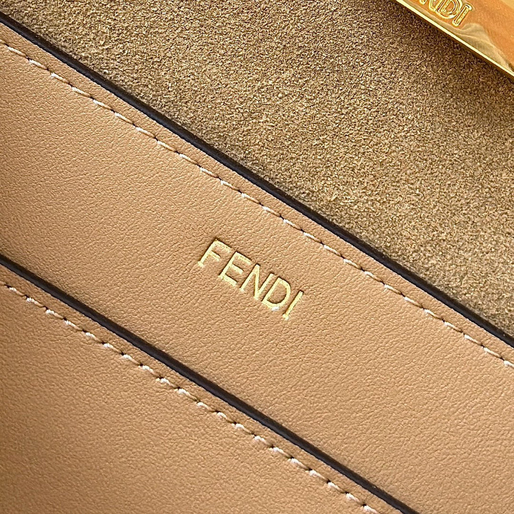 Fendi Peekaboo Soft Large Apricot Leather Bag 8BN358 - Default Title - View 8