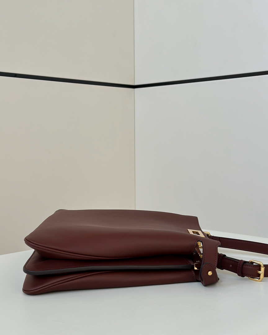 Fendi Peekaboo Soft Large Brown Leather Bag 8BN358 - Default Title - View 3