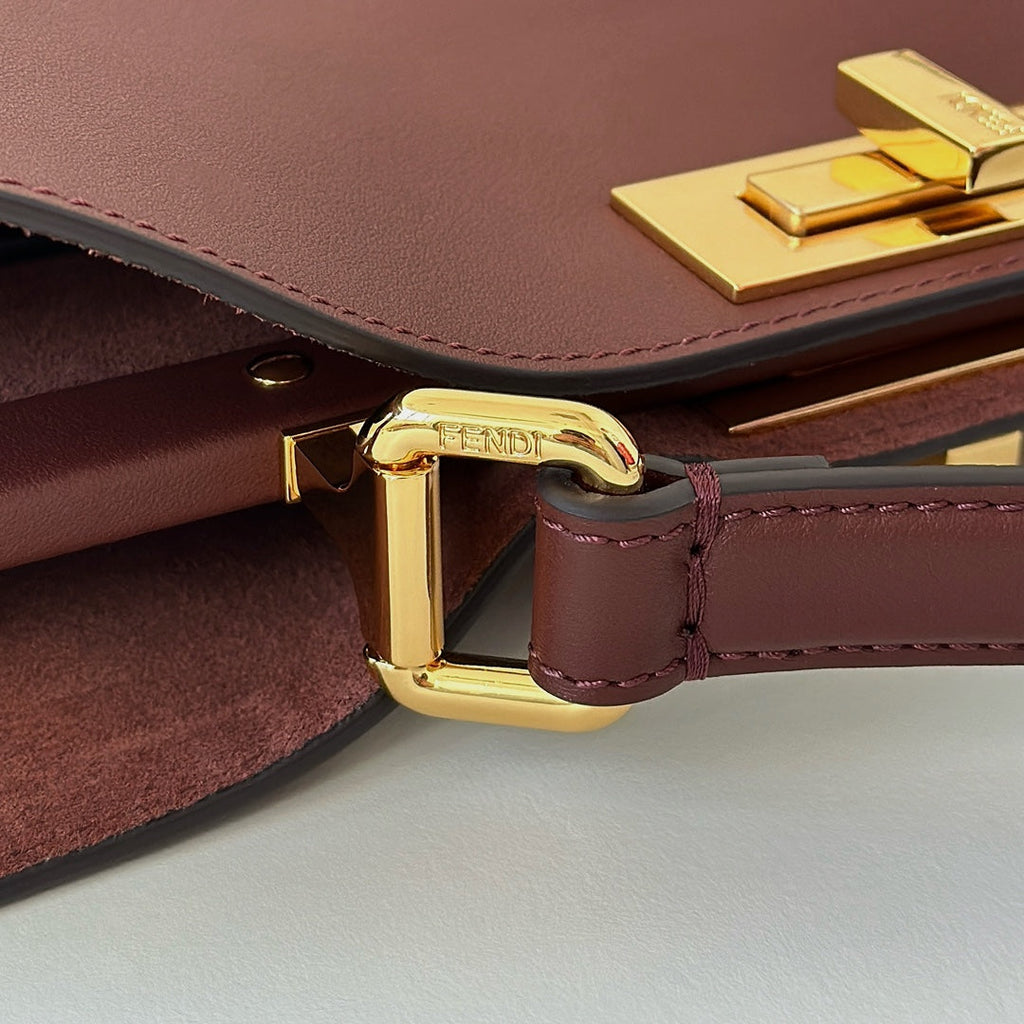 Fendi Peekaboo Soft Large Brown Leather Bag 8BN358 - Default Title - View 7