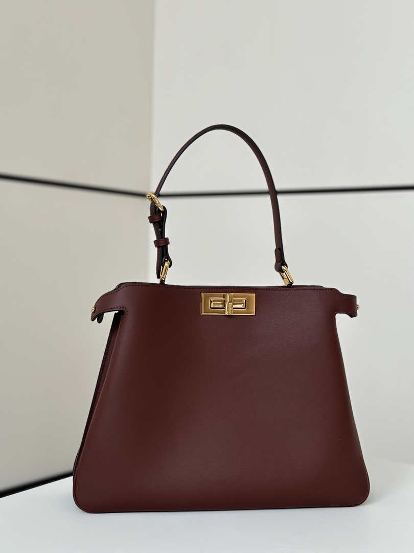 Fendi Peekaboo Soft Medium Brown Leather Bag 8BN353 - Default Title - View 2