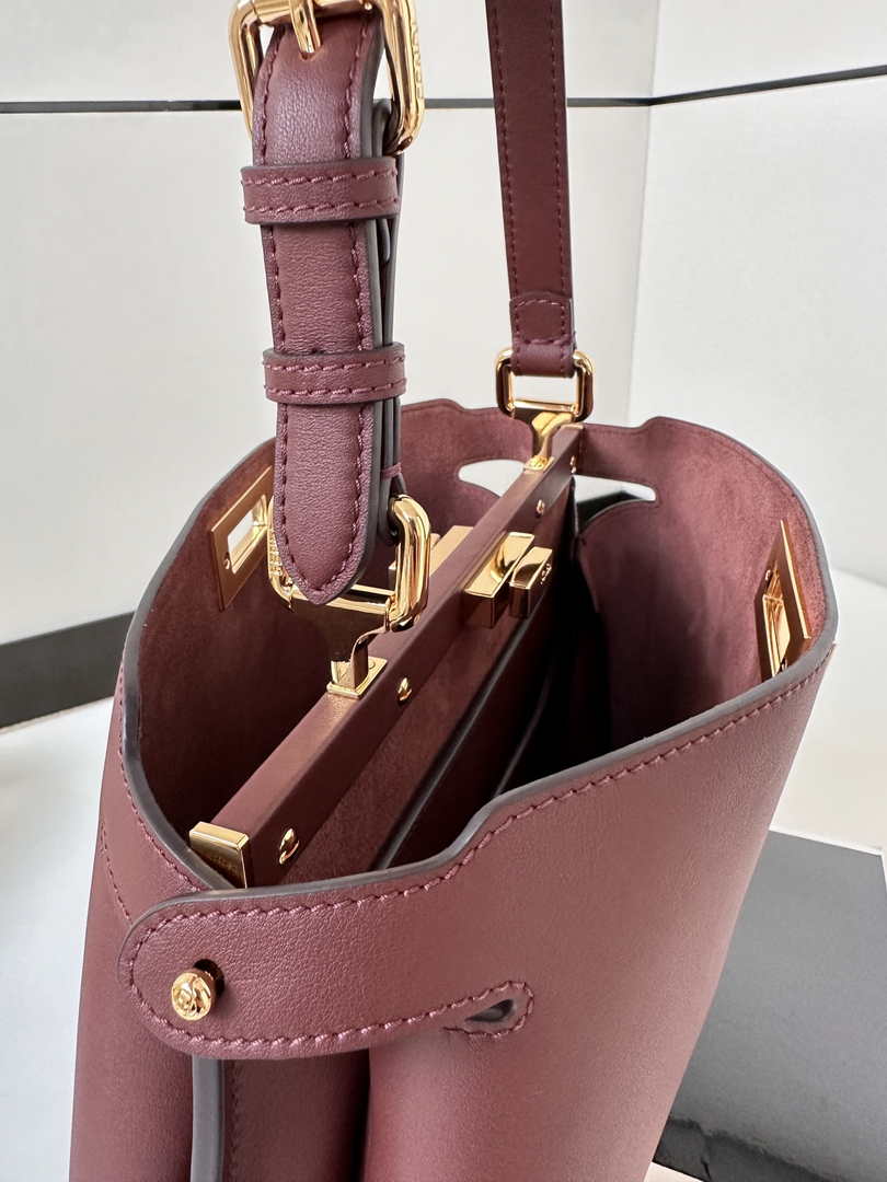 Fendi Peekaboo Soft Medium Brown Leather Bag 8BN353 - Default Title - View 4